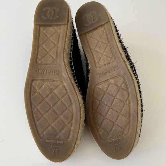 Chanel Authentic Espadrilles Black Tweed - Picture 6 of 6